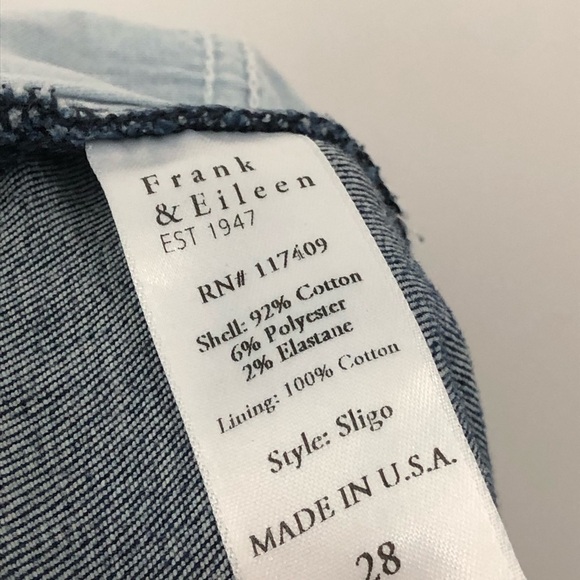 Frank & Eileen 28x26 Sligo Easy Fit Skinny Jean in 1977 Medium Wash 0503 - Picture 8 of 11